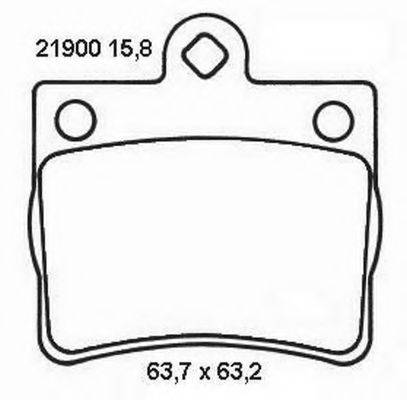 BENDIX 573053B Комплект гальмівних колодок, дискове гальмо