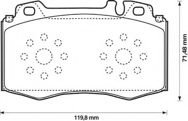 BENDIX 573092B Комплект гальмівних колодок, дискове гальмо