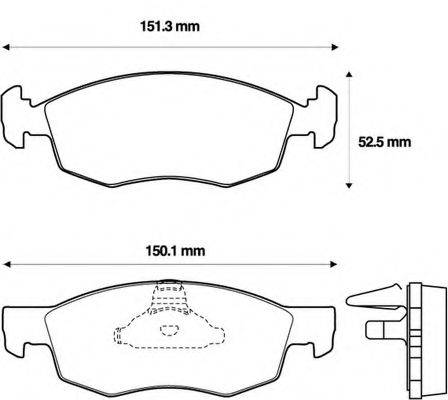 BENDIX 573130B Комплект гальмівних колодок, дискове гальмо