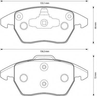 BENDIX 573134B Комплект гальмівних колодок, дискове гальмо