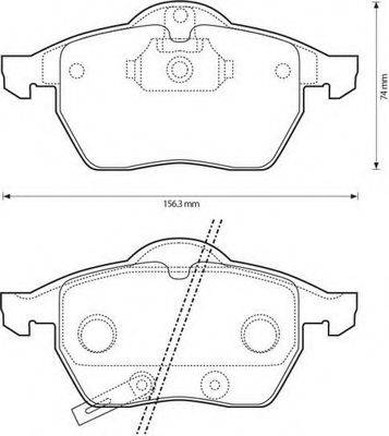 BENDIX 573146B Комплект гальмівних колодок, дискове гальмо