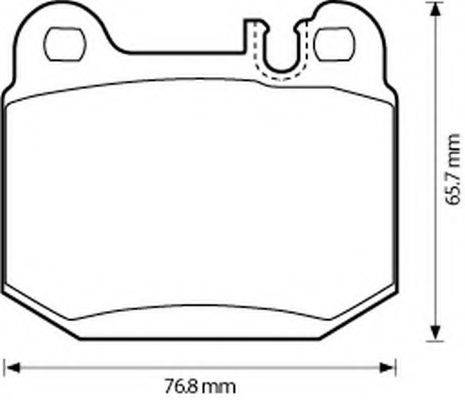 BENDIX 573147B Комплект гальмівних колодок, дискове гальмо