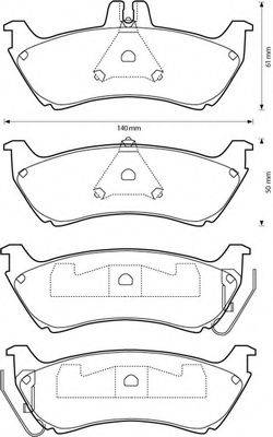 BENDIX 573148B Комплект гальмівних колодок, дискове гальмо