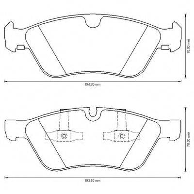 BENDIX 573175B Комплект гальмівних колодок, дискове гальмо