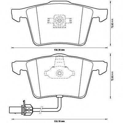 BENDIX 573196B Комплект гальмівних колодок, дискове гальмо