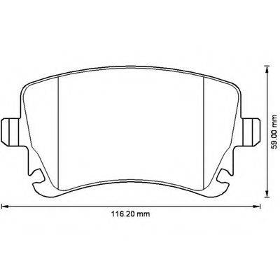 BENDIX 573220B Комплект гальмівних колодок, дискове гальмо