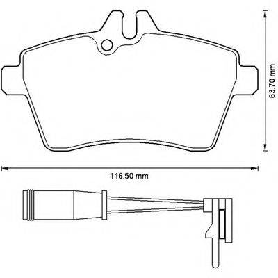 BENDIX 573226B Комплект гальмівних колодок, дискове гальмо