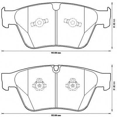 BENDIX 573233B Комплект гальмівних колодок, дискове гальмо