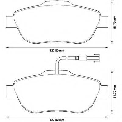 BENDIX 573266B Комплект гальмівних колодок, дискове гальмо