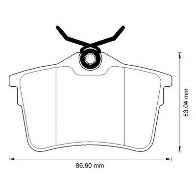 BENDIX 573289B Комплект гальмівних колодок, дискове гальмо