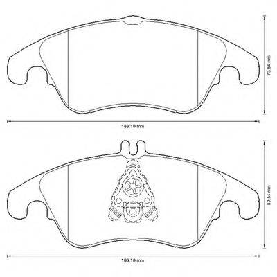 BENDIX 573291B Комплект гальмівних колодок, дискове гальмо