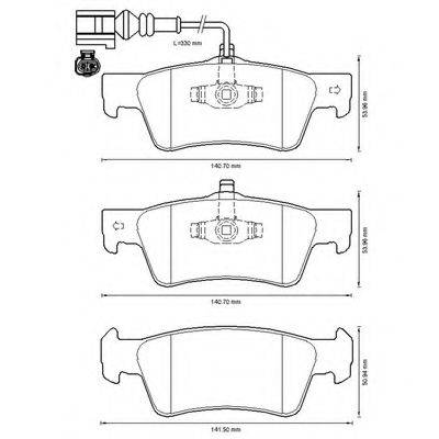 BENDIX 573303B Комплект гальмівних колодок, дискове гальмо