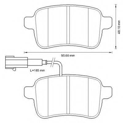 BENDIX 573349B Комплект гальмівних колодок, дискове гальмо