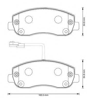 BENDIX 573357B Комплект гальмівних колодок, дискове гальмо