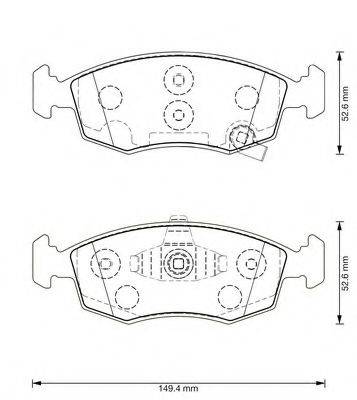 BENDIX 573366B Комплект гальмівних колодок, дискове гальмо