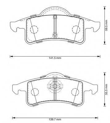 BENDIX 573374B Комплект гальмівних колодок, дискове гальмо