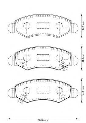 BENDIX 573378B Комплект гальмівних колодок, дискове гальмо