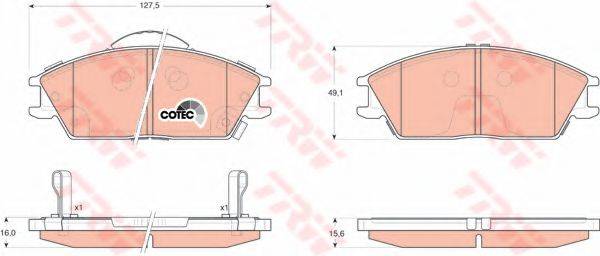 DR!VE+ DP1010100015 Комплект гальмівних колодок, дискове гальмо