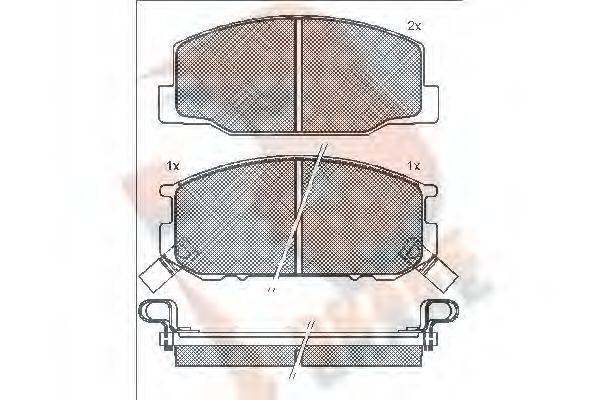 R BRAKE RB0501 Комплект гальмівних колодок, дискове гальмо