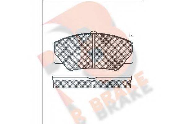 R BRAKE RB0542 Комплект гальмівних колодок, дискове гальмо