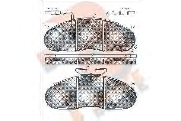 R BRAKE RB0561 Комплект гальмівних колодок, дискове гальмо