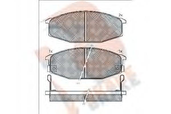 R BRAKE RB0637 Комплект гальмівних колодок, дискове гальмо