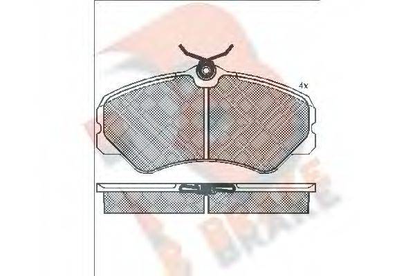 R BRAKE RB0783 Комплект гальмівних колодок, дискове гальмо