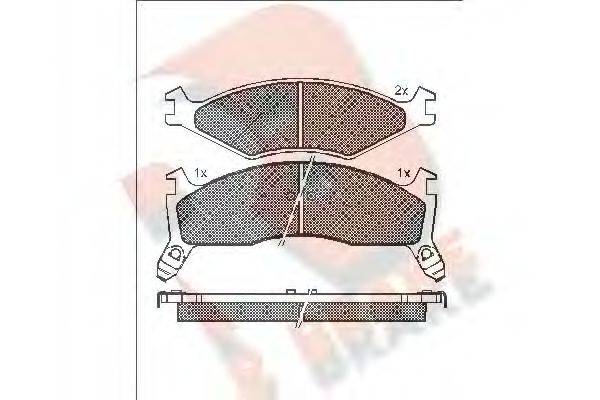 R BRAKE RB1270 Комплект гальмівних колодок, дискове гальмо