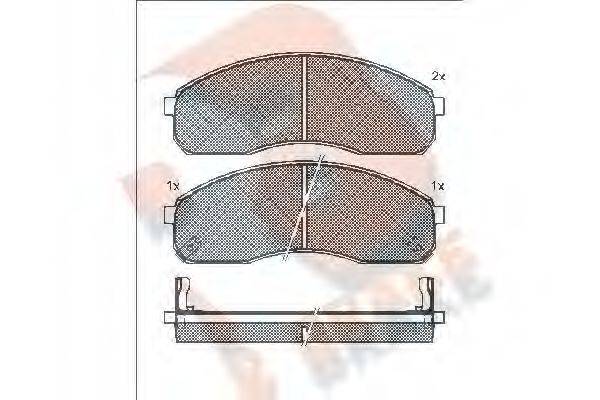 R BRAKE RB1455 Комплект гальмівних колодок, дискове гальмо