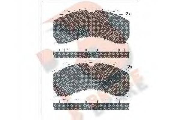R BRAKE RB2124 Комплект гальмівних колодок, дискове гальмо