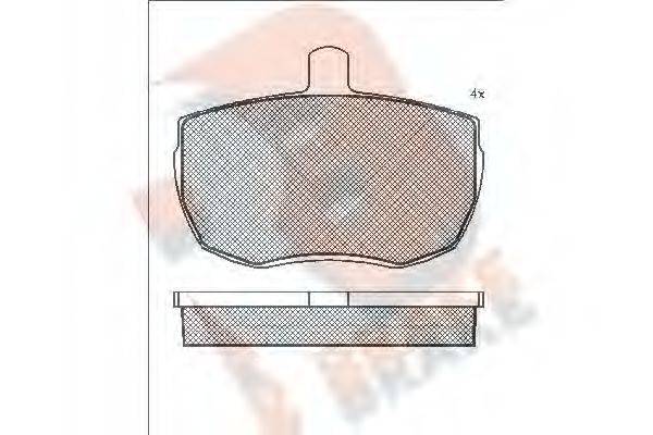 R BRAKE RB0230 Комплект гальмівних колодок, дискове гальмо