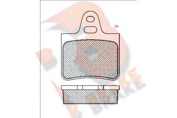 R BRAKE RB0292 Комплект гальмівних колодок, дискове гальмо