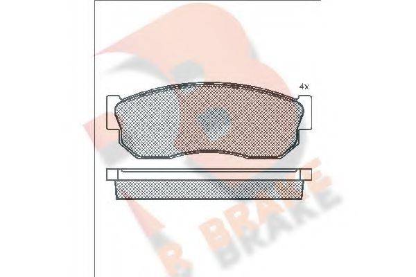 R BRAKE RB0409 Комплект гальмівних колодок, дискове гальмо