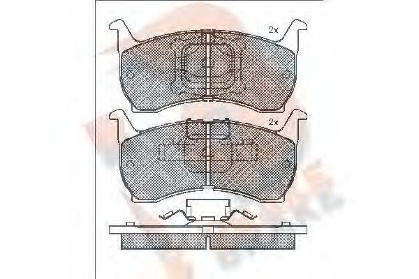 R BRAKE RB0446 Комплект гальмівних колодок, дискове гальмо