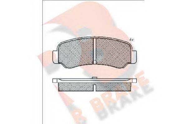 R BRAKE RB0624 Комплект гальмівних колодок, дискове гальмо