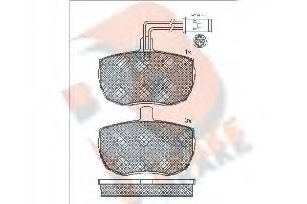 R BRAKE RB0672 Комплект гальмівних колодок, дискове гальмо