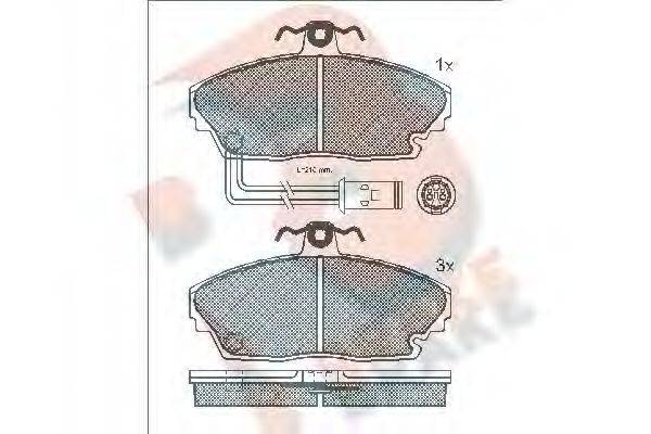 R BRAKE RB0676 Комплект гальмівних колодок, дискове гальмо