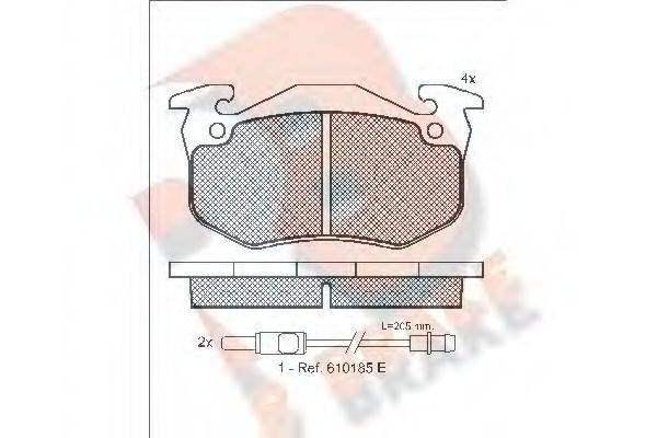 R BRAKE RB0723 Комплект гальмівних колодок, дискове гальмо