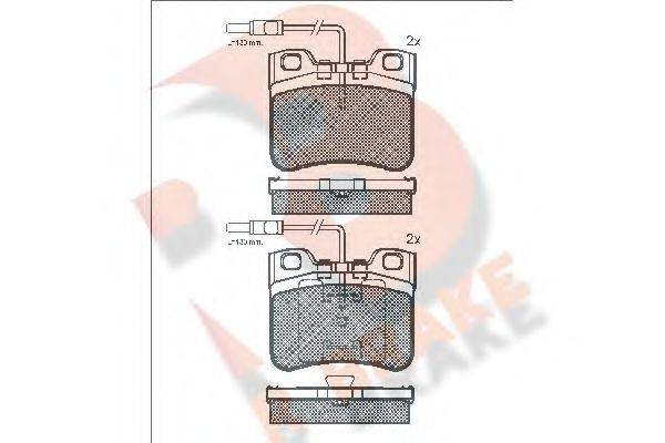 R BRAKE RB0788 Комплект гальмівних колодок, дискове гальмо