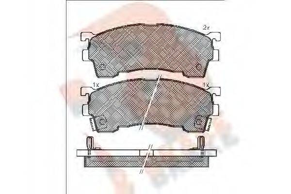 R BRAKE RB0971203 Комплект гальмівних колодок, дискове гальмо