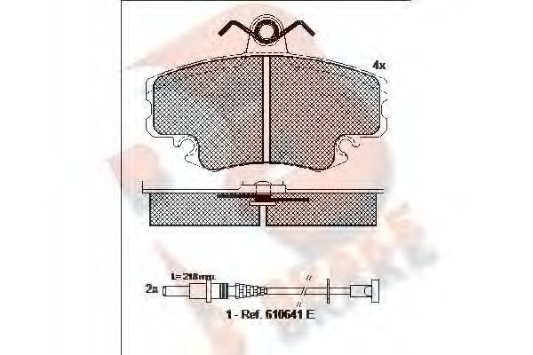 R BRAKE RB0993 Комплект гальмівних колодок, дискове гальмо