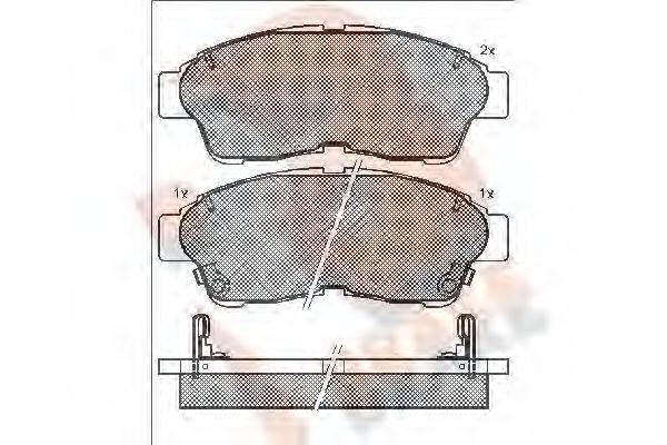 R BRAKE RB1005 Комплект гальмівних колодок, дискове гальмо