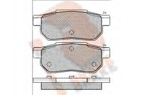 R BRAKE RB1045 Комплект гальмівних колодок, дискове гальмо