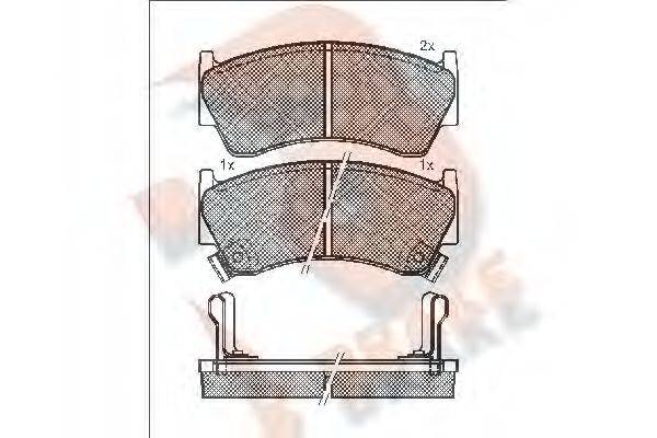 R BRAKE RB1094 Комплект гальмівних колодок, дискове гальмо