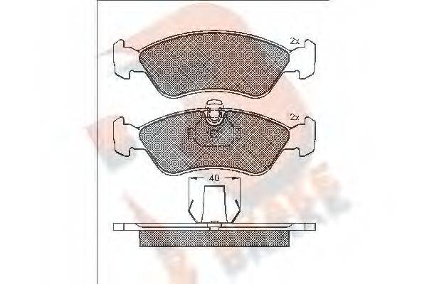 R BRAKE RB1152 Комплект гальмівних колодок, дискове гальмо