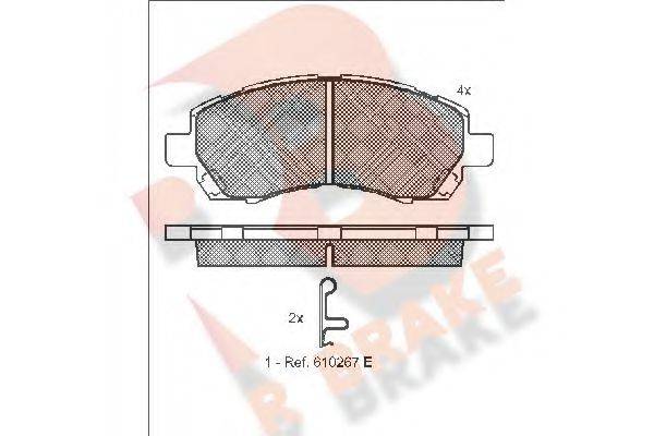 R BRAKE RB1318 Комплект гальмівних колодок, дискове гальмо