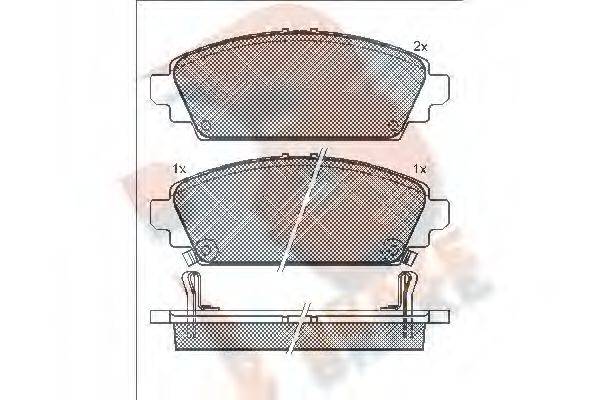 R BRAKE RB1359 Комплект гальмівних колодок, дискове гальмо