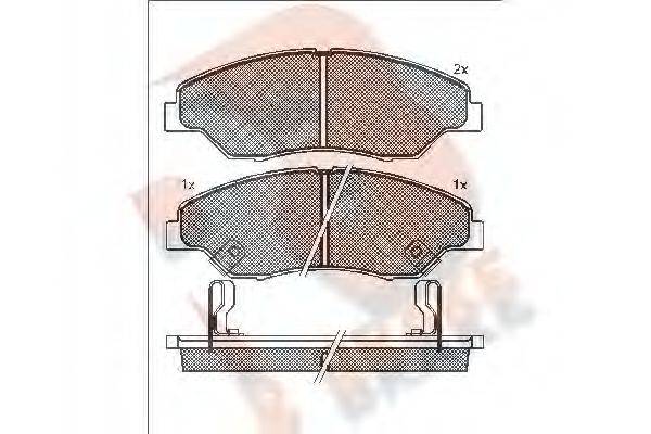 R BRAKE RB1370 Комплект гальмівних колодок, дискове гальмо