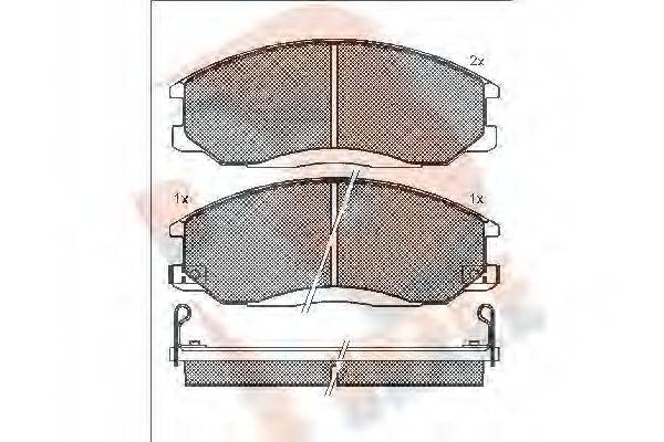 R BRAKE RB1372 Комплект гальмівних колодок, дискове гальмо