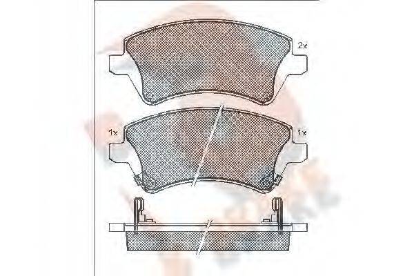 R BRAKE RB1513 Комплект гальмівних колодок, дискове гальмо